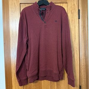 Travis Mathew Burgundy Pullover Sweatshirt